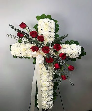 Cross with Roses