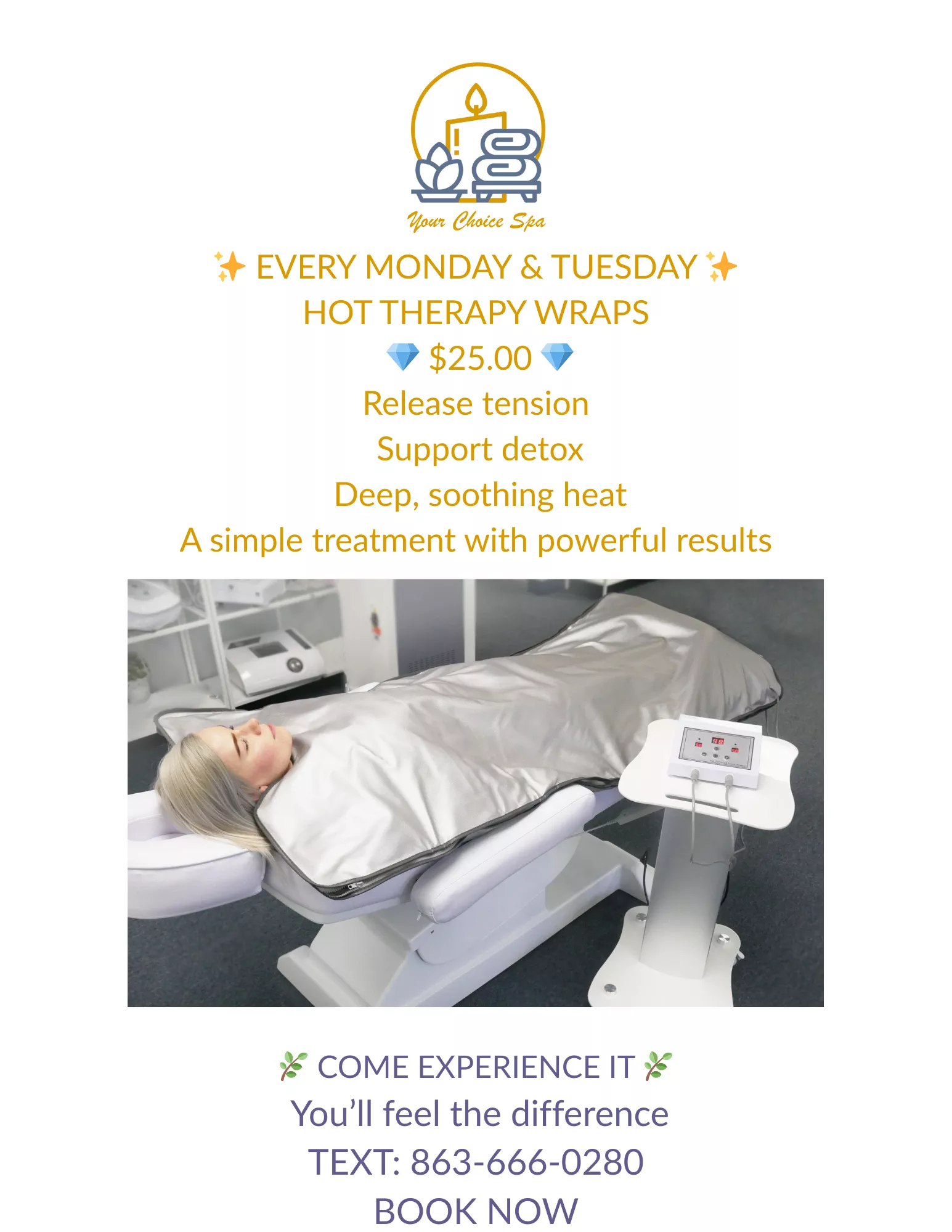 Suana detox with body wrap
