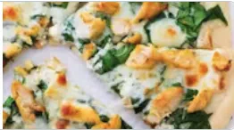 Spinach Chicken Alfredo Pizza