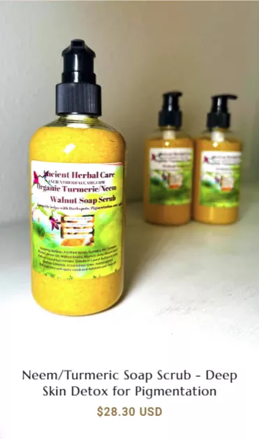 Neem/Turmeric Soap Scrub - Deep Skin Detox for Pigmentation