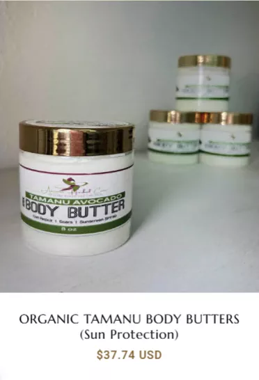 Organic Tamanu Body Butters (Sun Protection)