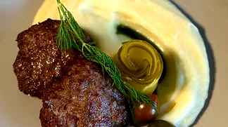 Beef & Pork Cutlets with Mashed Potatoes