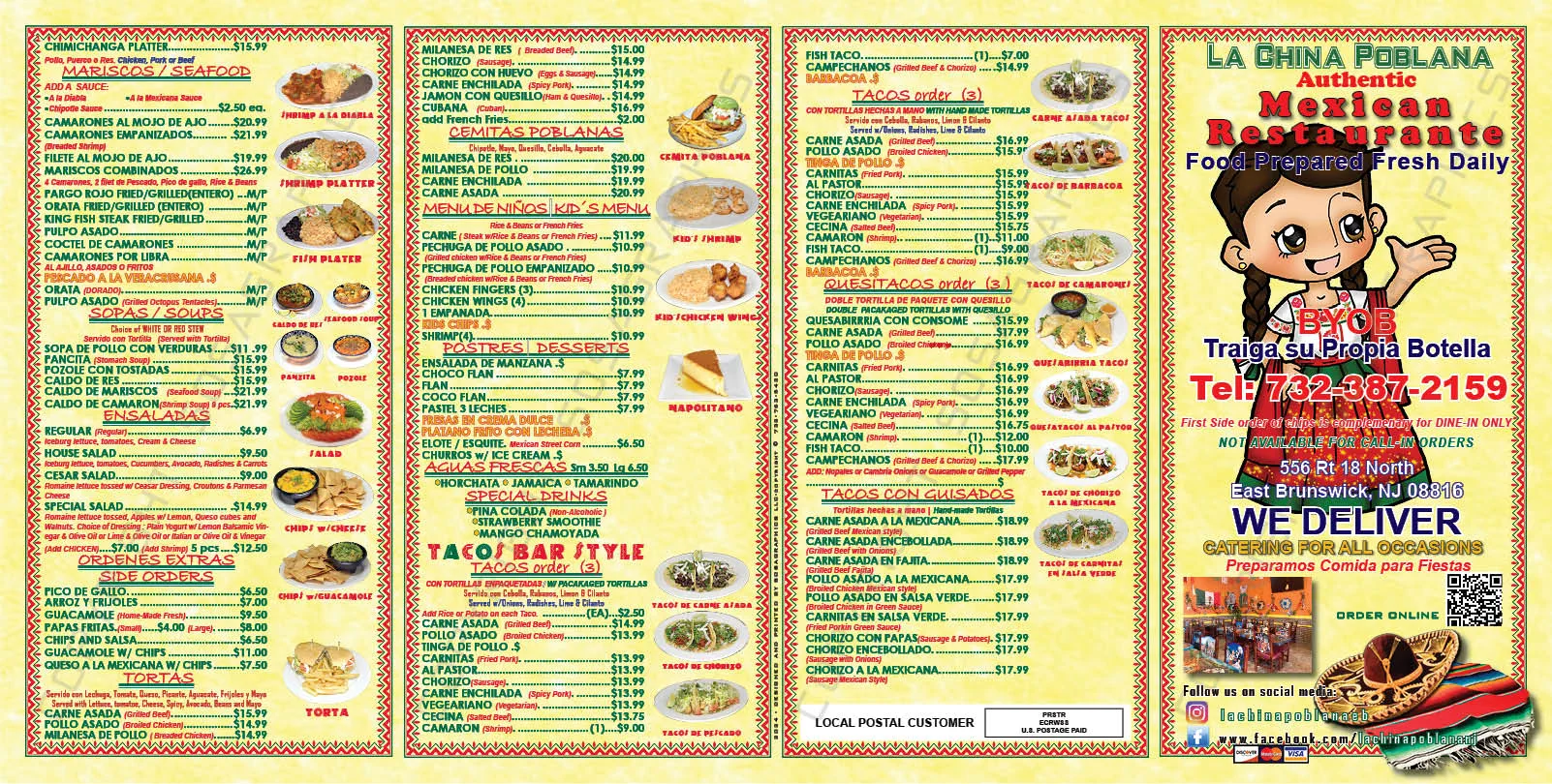 Takeout and Table Menu Package